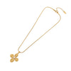 Fashion Flower Stainless Steel Jewelry Set With Snake Bone Chain And Electroplating Design For Women