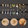 1 Piece Nose Rings & Studs Fashion Flower 316L Stainless Steel  Copper Plating Zircon