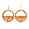 Fashion Flower Wood Handmade Women'S Drop Earrings 1 Pair