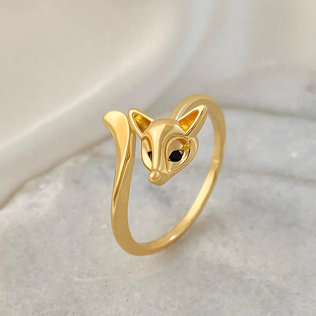 Fashion Fox Copper Plating Open Ring 1 Piece