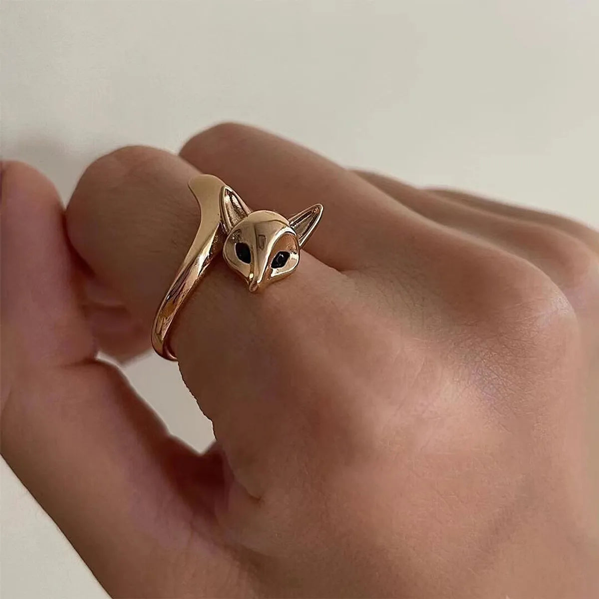 Fashion Fox Copper Plating Open Ring 1 Piece