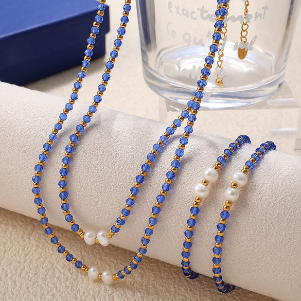 Fashion Freshwater Pearl And 316L Stainless Steel Beaded Bracelet With Electroplating