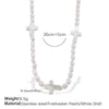 Fashion Freshwater Pearl Necklace And Bracelet Set 316L Stainless Steel 316L Stainless Steel 18K Gold Plated For Women