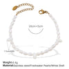 Fashion Freshwater Pearl Necklace And Bracelet Set 316L Stainless Steel 316L Stainless Steel 18K Gold Plated For Women
