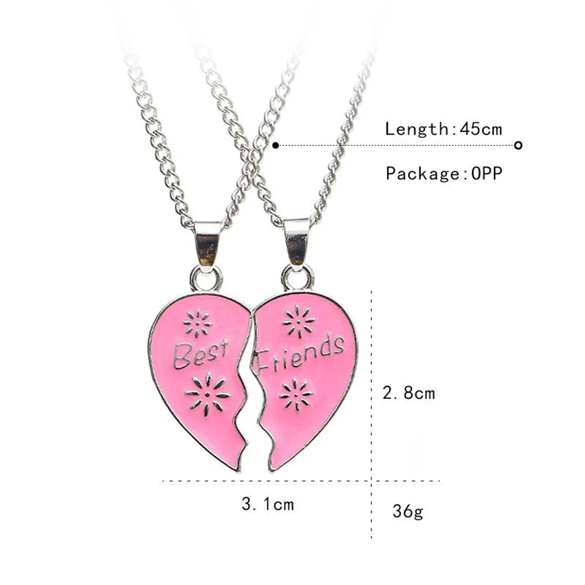 Fashion Friends Best Friends Two Petals Little Sun Splicing Love Necklace