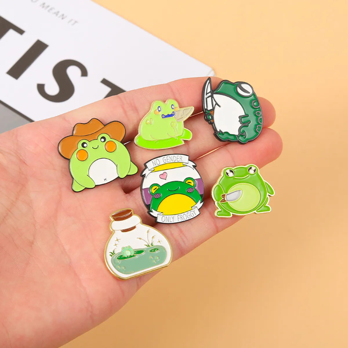 Fashion Frog Alloy Plating Unisex Brooches