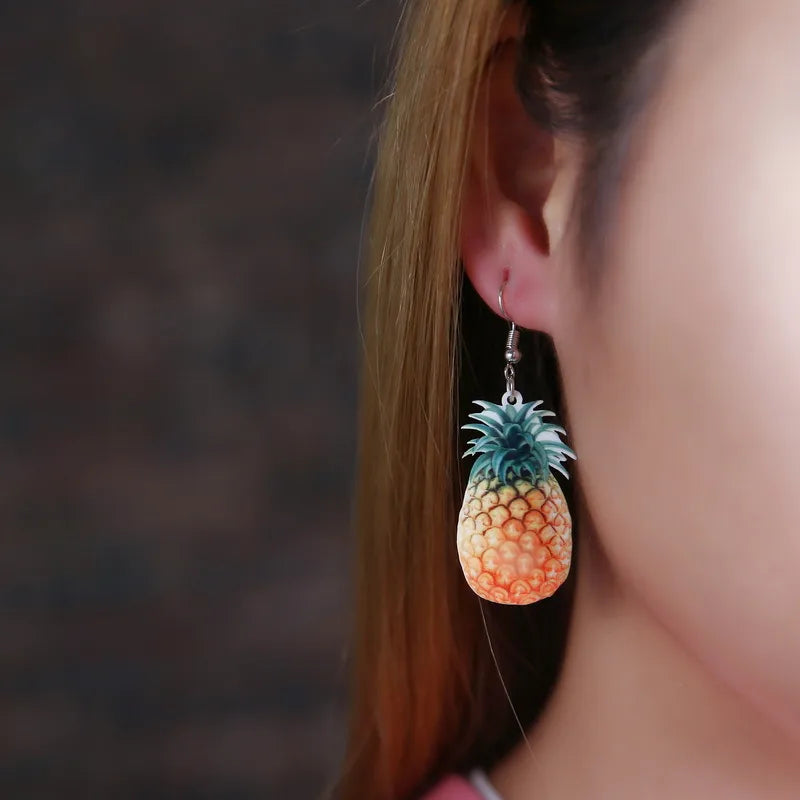 Fashion Fruit Arylic Women'S Drop Earrings 1 Pair