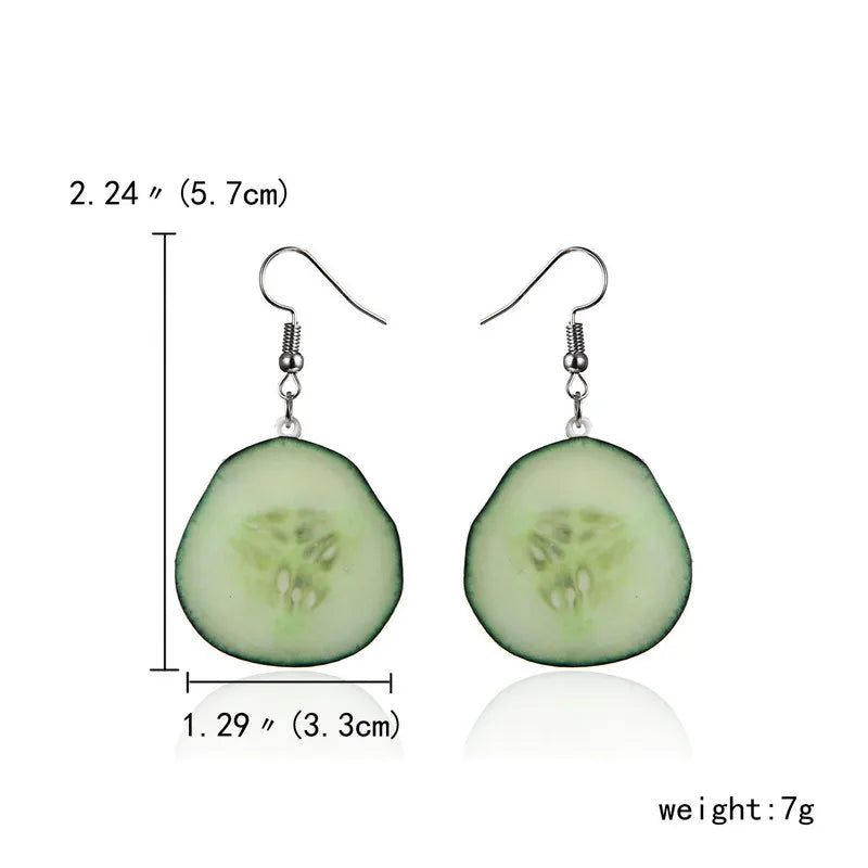 Fashion Fruit Arylic Women'S Drop Earrings 1 Pair