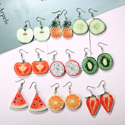 Fashion Fruit Arylic Women'S Drop Earrings 1 Pair