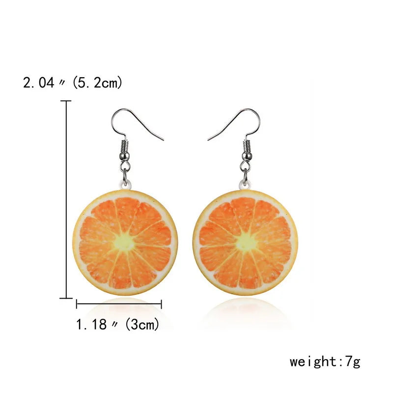 Fashion Fruit Arylic Women'S Drop Earrings 1 Pair