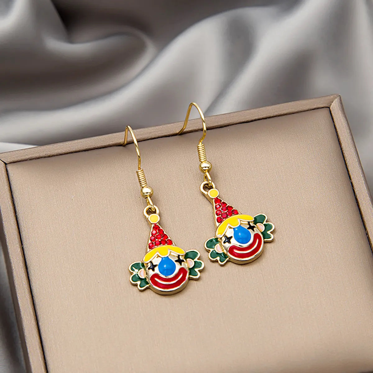 1 Pair Fashion Fruit Cat Mushroom Enamel Alloy Drop Earrings