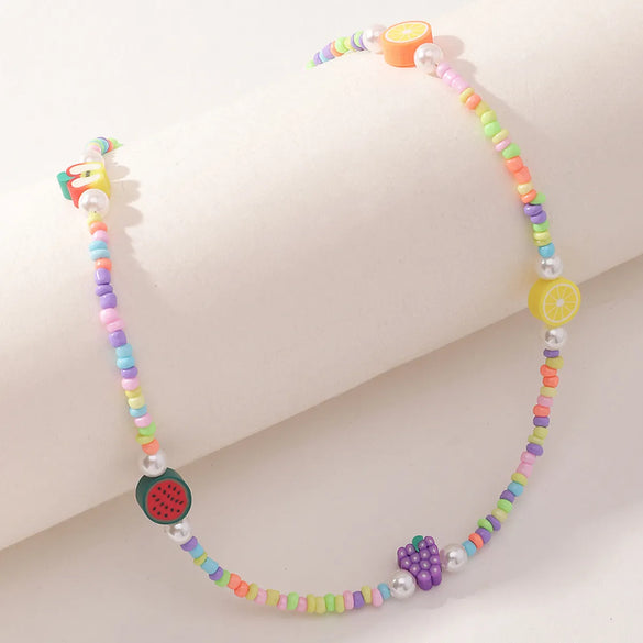 Fashion Fruit Miyuki Beads Children's Necklace Wholesale