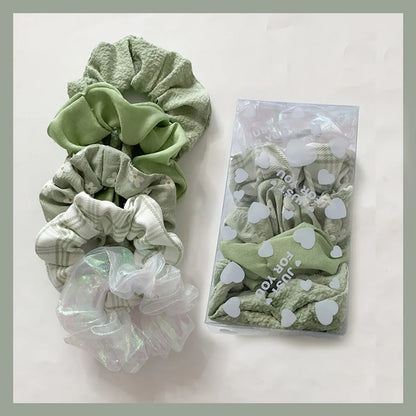 Fashion Fruit Solid Color Cloth Hair Tie 5 Pieces