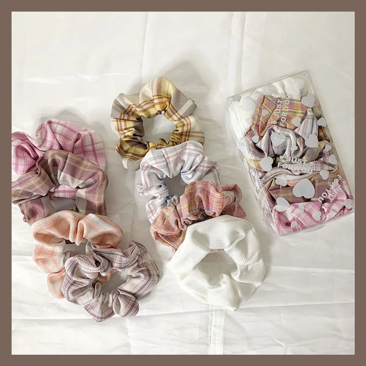 Fashion Fruit Solid Color Cloth Hair Tie 5 Pieces