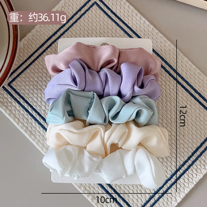 Fashion Fruit Solid Color Cloth Hair Tie 5 Pieces