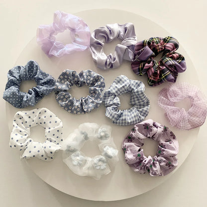 Fashion Fruit Solid Color Cloth Hair Tie 5 Pieces