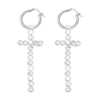 Fashion Full Diamond Cross Earrings Wholesale