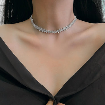 Fashion Full Diamond Multi-Layer Necklace