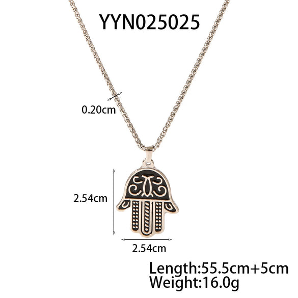 Fashion Fun Octopus Cross Stainless Steel Pendant Necklace With Electric Polishing And Dripping Oil