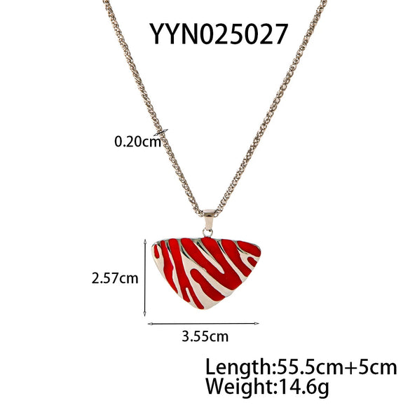Fashion Fun Octopus Cross Stainless Steel Pendant Necklace With Electric Polishing And Dripping Oil