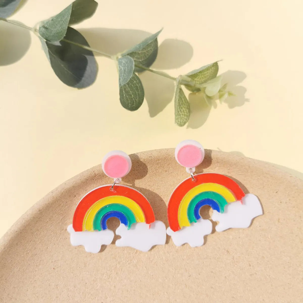 Fashion Funny Acrylic Earrings Hamburger Avocado Rainbow Earrings Women Wholesale