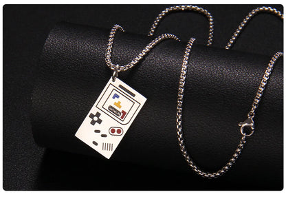 Fashion Gamepad 201 Stainless Steel Enamel Unisex Pendant Necklace