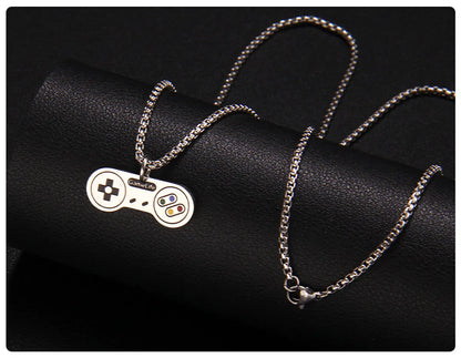 Fashion Gamepad 201 Stainless Steel Enamel Unisex Pendant Necklace