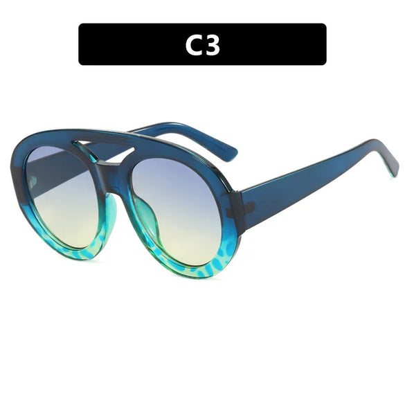 Fashion Geometric Ac Round Frame Full Frame Women'S Sunglasses