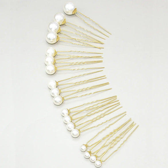 Fashion Geometric Alloy Artificial Pearls 18 Pieces