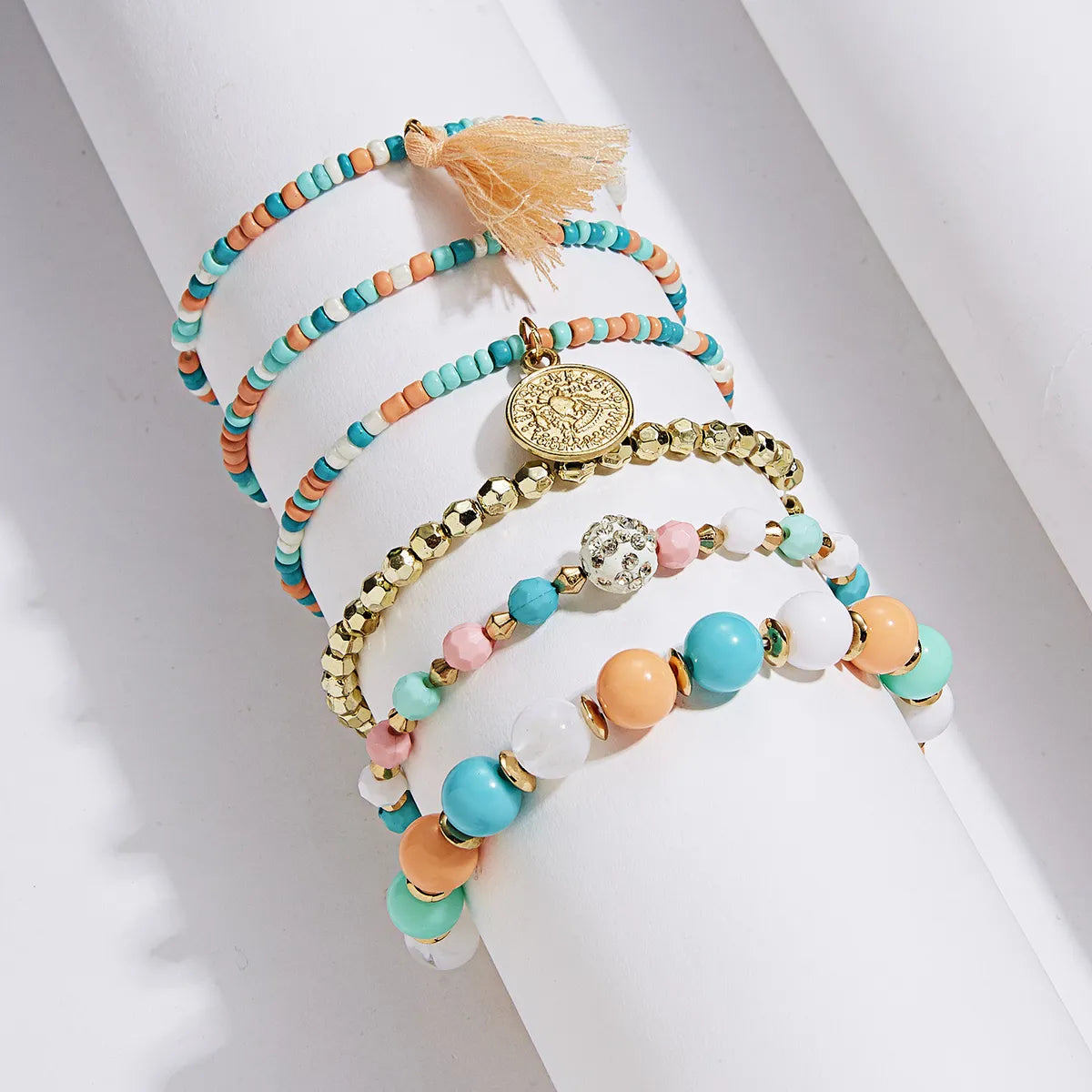 Fashion Geometric Alloy Beaded Women's Bracelets 1 Set