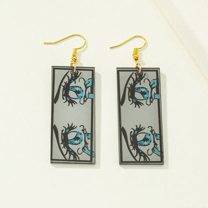 Streetwear Geometric Plating Alloy No Inlaid Earrings