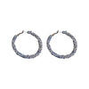 Fashion Geometric Alloy Earrings With Diamond Accents Exaggerated Statement Design For A Bold Temperament Style