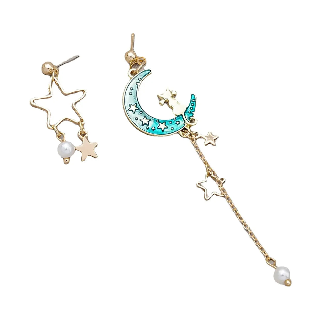 Fashion Geometric Alloy Enamel Artificial Pearls Women's Earrings 1 Pair