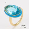 Fashion Geometric Alloy Enamel Zircon Women'S Rings