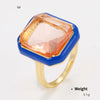 Fashion Geometric Alloy Enamel Zircon Women'S Rings