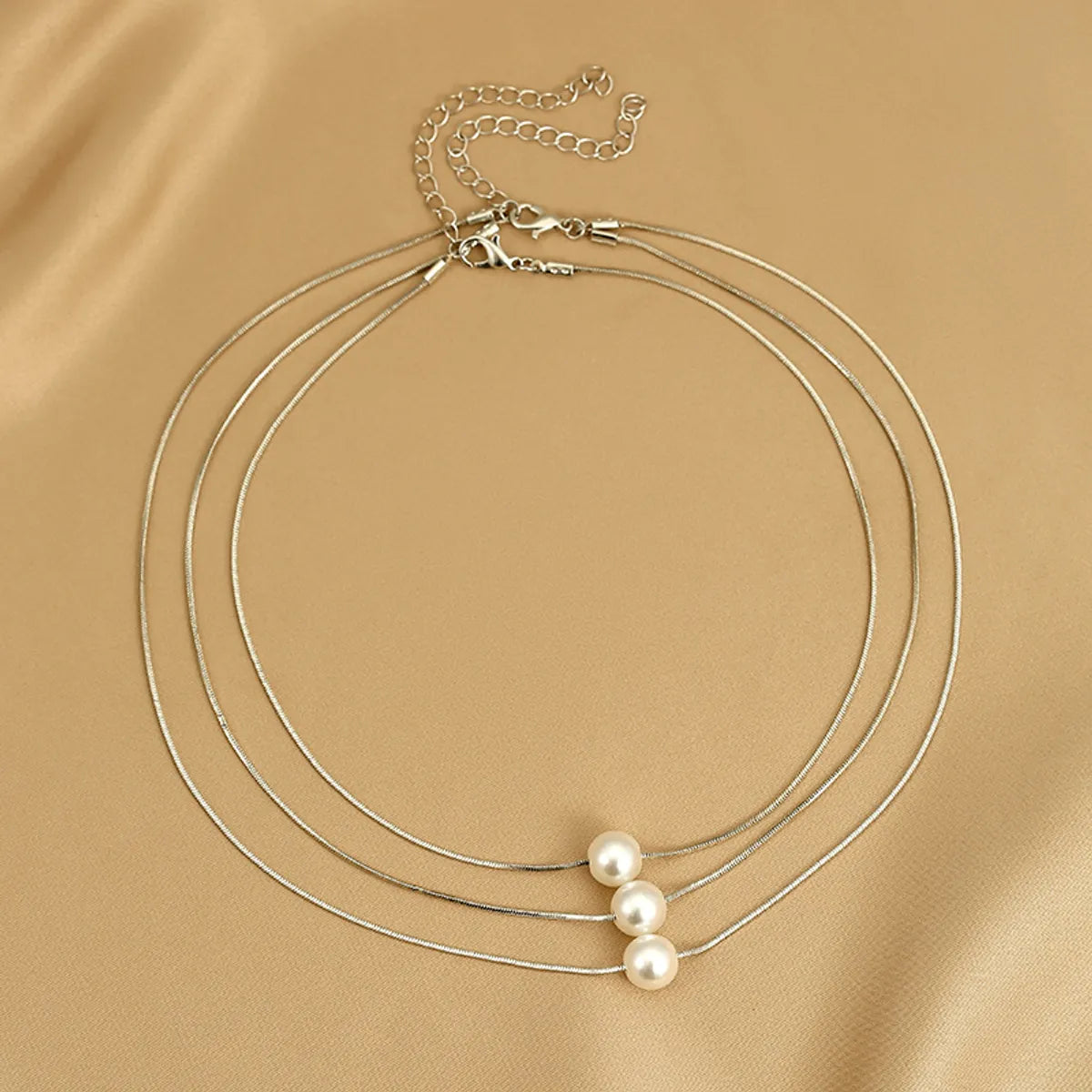 Fashion Geometric Artificial Pearls Alloy Wholesale Pendant Necklace