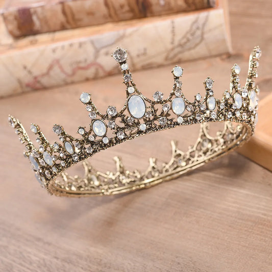 Fashion Geometric Alloy Inlay Rhinestones Crown 1 Piece