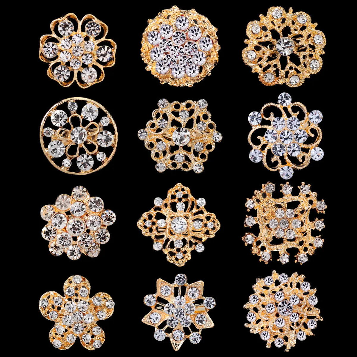 Fashion Geometric Alloy Inlay Rhinestones Women'S Brooches