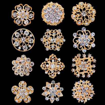 Fashion Geometric Alloy Inlay Rhinestones Women'S Brooches