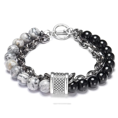 Fashion Geometric Alloy Natural Stone Bracelets Beaded