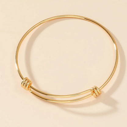 Fashion Geometric Alloy No Inlaid Bangle