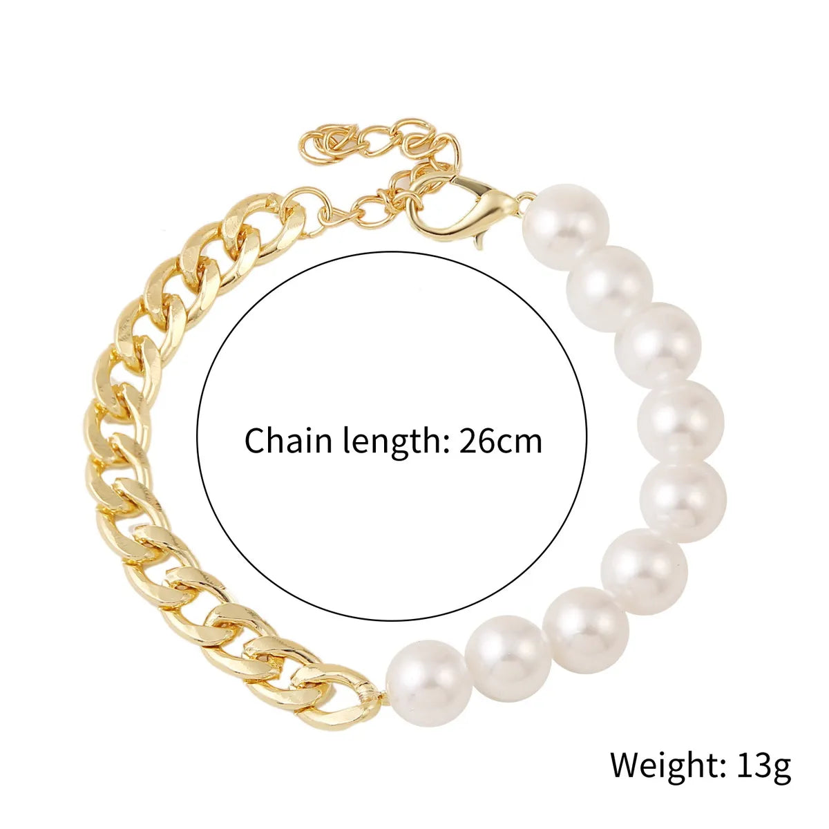 Fashion Geometric Alloy Pearl Plating Women's Bracelets