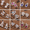 1 Pair Fashion Geometric Pearl Plating Alloy Ear Studs