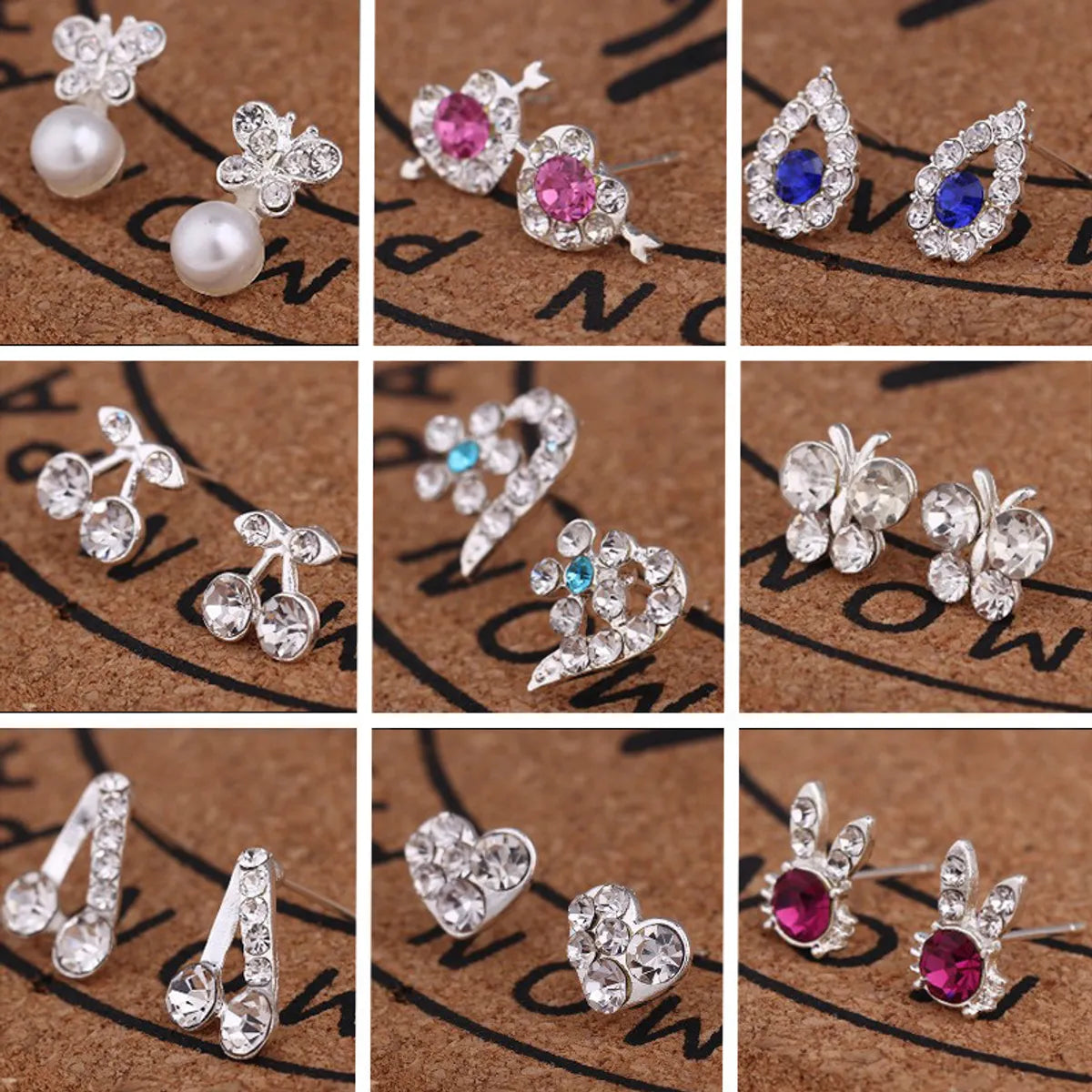 1 Pair Fashion Geometric Pearl Plating Alloy Ear Studs