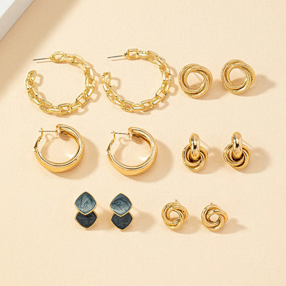 Fashion Geometric Alloy Plating Alloy Women's Ear Studs 1 Set