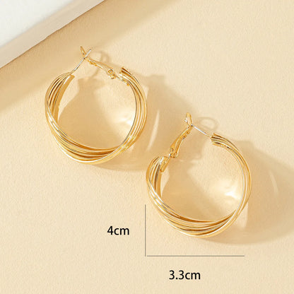 Fashion Geometric Alloy Plating Earrings