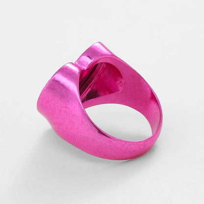 Fashion Geometric Alloy Plating Glass Women's Rings