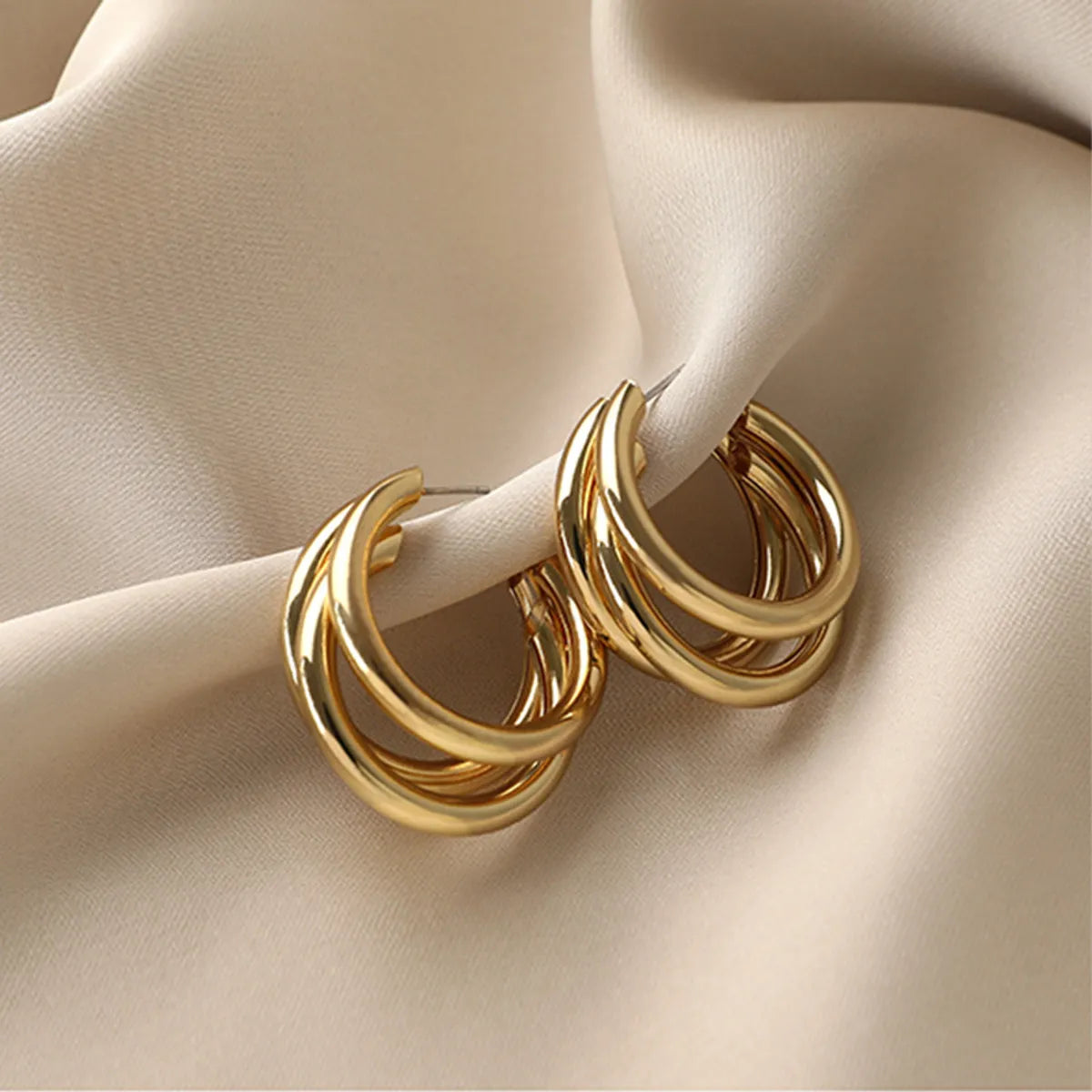 1 Pair Fashion Geometric Plating Alloy Earrings