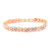 Fashion Geometric Alloy Rhinestone Artificial Gemstones Unisex Bracelets