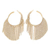 Fashion Geometric Alloy Rhinestone Tassel Earrings